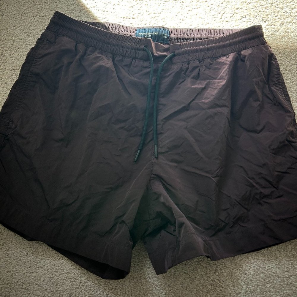 COPY - Men's Abercrombie Pull-On Swim Trunk Burgundy/Maroon colour Relaxed fit …